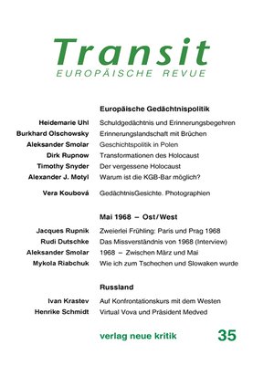 cover image of Transit 35. Europäische Revue